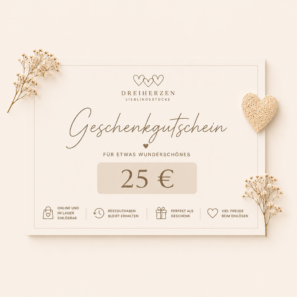 Geschenkgutschein – DreiHerzen Lieblingsstücke